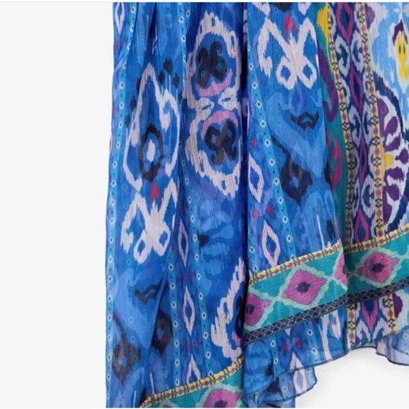 NEW ZARA Sheer Printed Flowy Halter Top, Size XS - Picture 6 of 16